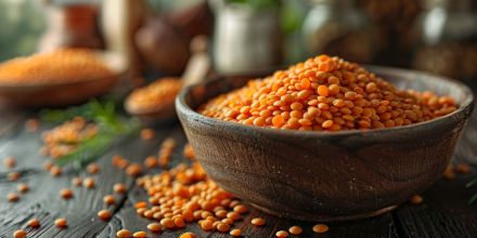 Close-up with unfocused background of a vibrant large blue butterfly gracefully perched on a delicate flower amidst lush green gras